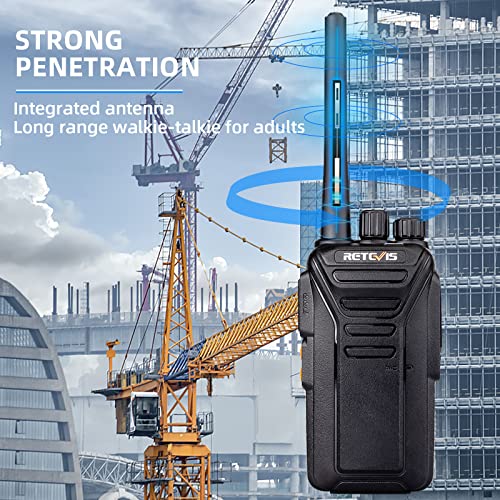 Retevis RT27 Walkie Talkies for Adults, Heavy Duty Two Way Radios, VOX Hands Free, Local Alarm, Rugged 2 Way Radio (6 Pack) with Six-Way Charger, for School Construction Site Manufacturing Restaurant - Image 4