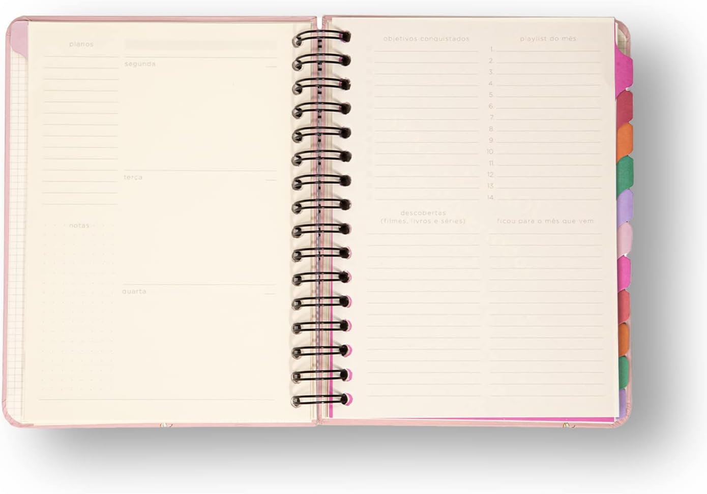 Cicero PLANNER PERMANENTE WIRE-O MELISSA SEMANAL NOTAS A5 COLMEIA, Modelo: 0548, Cor: multi-colored