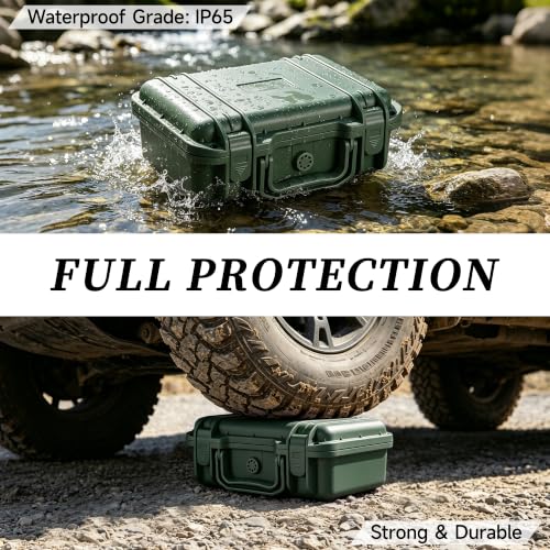 Image of TSA Approved Gun Pistol Case Waterproof Handgun Case with Pre-Cut EVA Foam Shockproof Travel Carrying Hard Shell Case Included Silica Gel Canister, Black