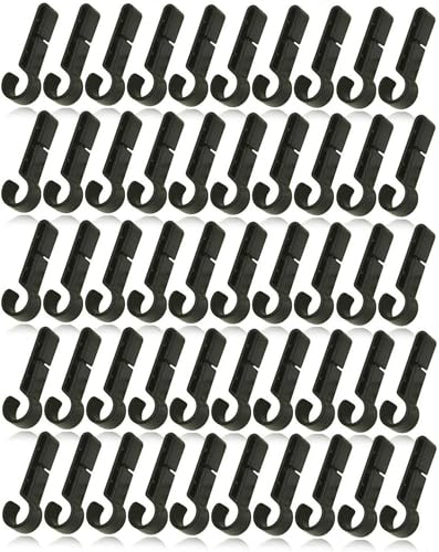 Hyamass 50Pc Helmet Clips for Headlamp Narrow-Edged Hardhat and Safety Cap