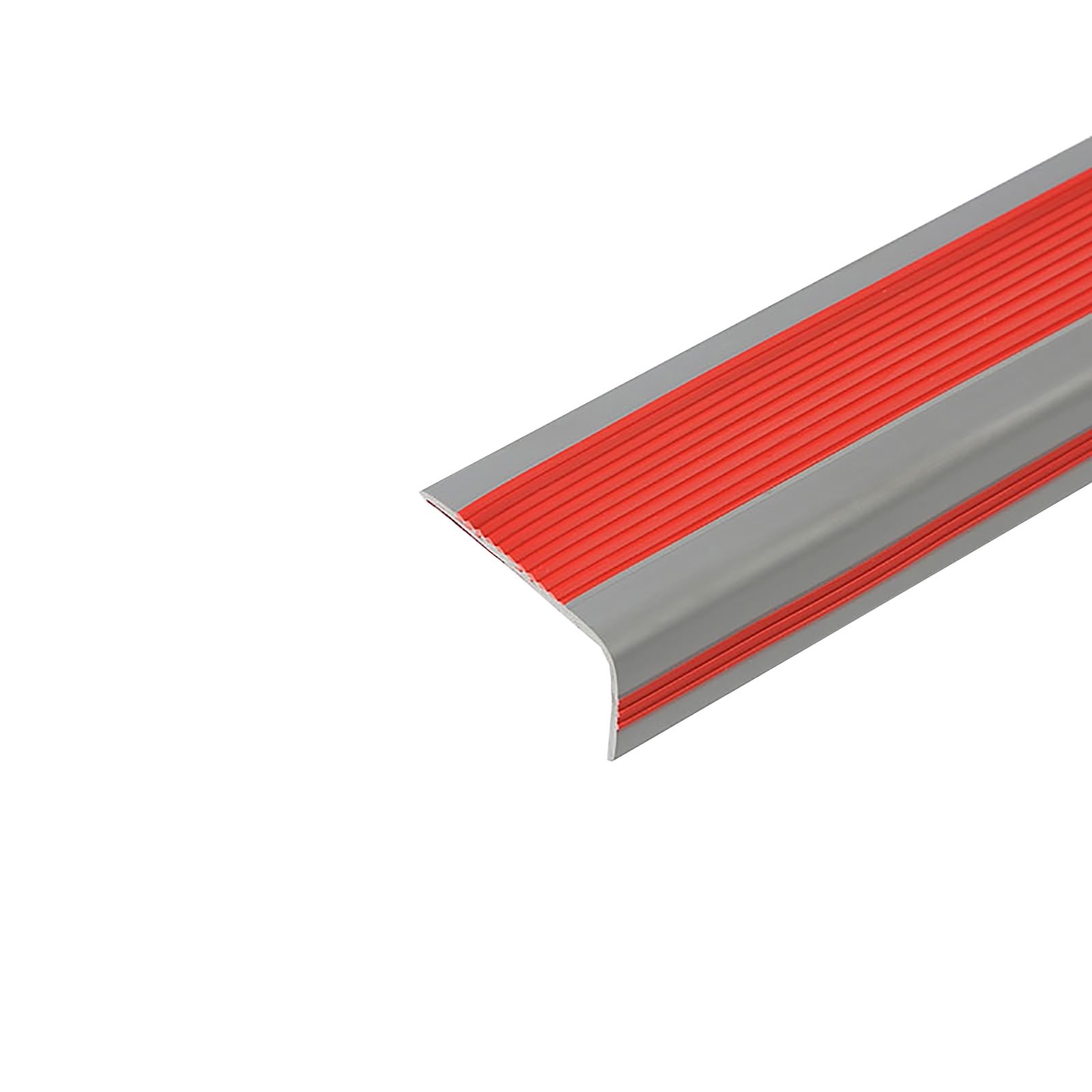 Tiras Antideslizantes para Peldaños Perfil de Borde de Escalera Perfil Protector de Cantos Elástico Autoadhesivo Listón de plástico Borde de Escalón para Escaleras Interiores y Exteriores. ( Color : R