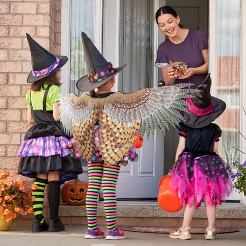 Toddmomy Owl Wings Masks Set for Kids - Lightweight Non-Woven Animal Costume with Wings for Stage Performance Cosplay Party and Dress up Play - Image 7