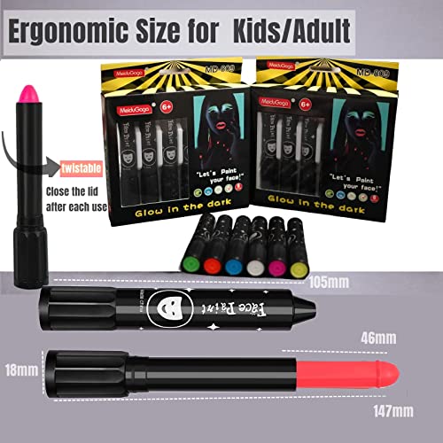 Sayingart KIDS PAINT Face Painting Kit For Kids, Sayingart 2-Way Bright Glow In The Dark Body Paint thumb #5