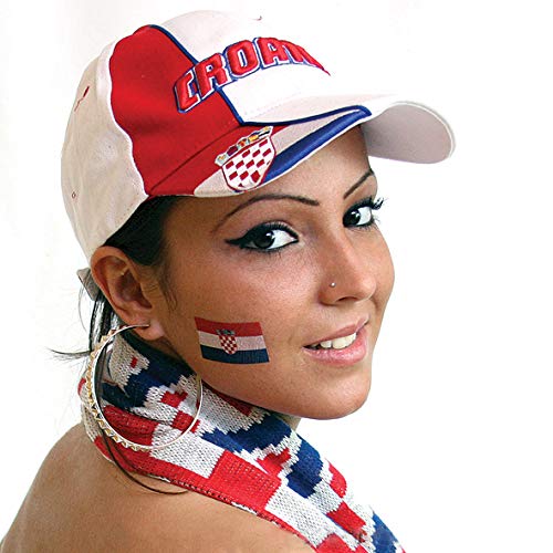 5 x Kroatien Tattoo Fan Fahnen Set EM 2021- Croatia temporary tattoo Flag (5)