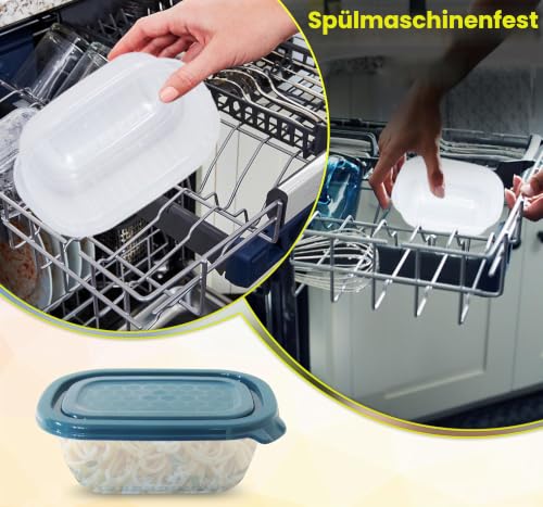 Neez Frischhaltedosen mit Deckel (5 Behälter + 5 Deckel) Plastik Gefrierdosen, BPA-freie Lebensmittelbehälter… – Ansicht 6
