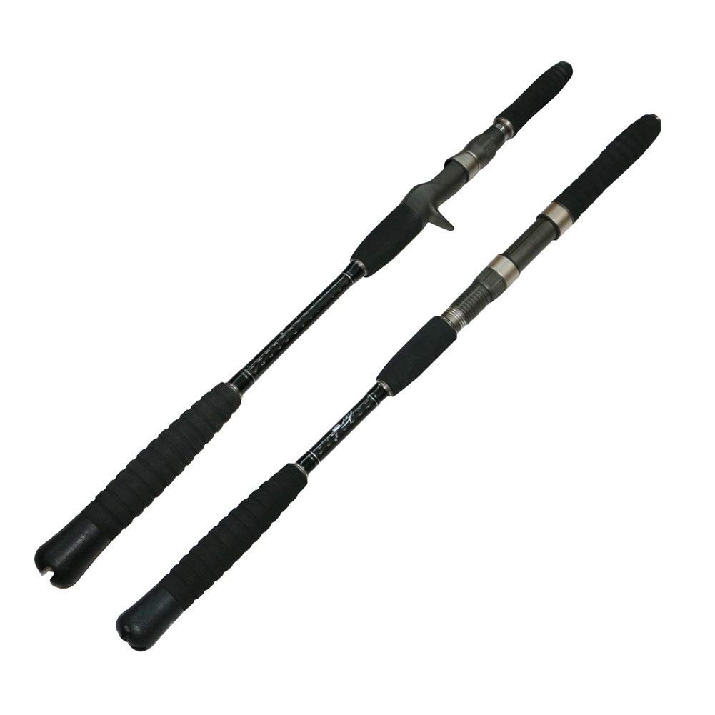Caña de Pescar Telescópica,Caña para Mar Jigging Lenta caña de Pescar 1.68m .8m alimentación 5kg Océano Barco Carbono Caña 80-200g100-250g por el mar Rod