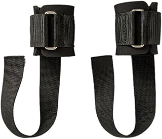 ERINGOGO 2pcs Gym Wrist Strap Weight Lifting Support Wraps, Sbr Black | Elastic Cushion, Sturdy Lightweight Build, Good Breathability, Outdoor Sports Use, Stylish Professional Look