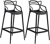 Loft7 Home Decor, Kit 2 Banquetas Alta Allegra 76 cm - Preto