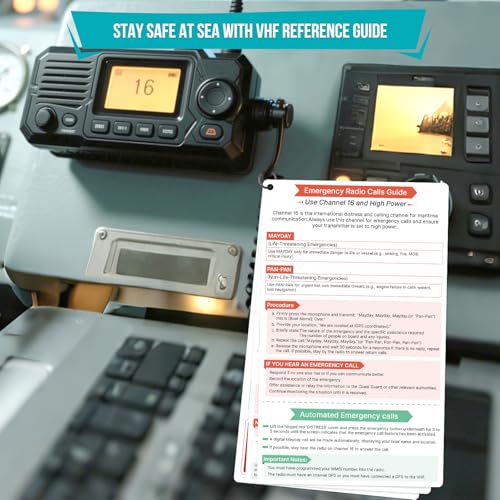OCQOTAT Quick Guide for VHF Marine Radio-heavy plastic card,Handy Boating Must Haves,Boat Accessories,Safety Kit Reference,Pontoon&Sailboat Gear&Essentials,Perfect Sailing Gifts for Men,With Ring,3pcs - Thumbnail 7