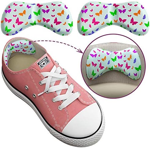 Heel Inserts for Shoes, Extra Sticky Heel Pads for Kids, Add Extra Volume (0.5 Size), 6 Pieces of Cute Small Heel Inserts for Girls Boys Boots Trainers Or School Shoes