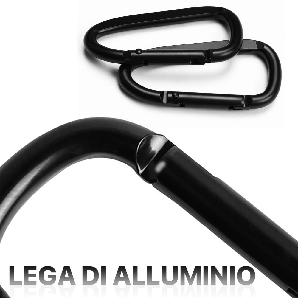 Moschettoni Forma D Personalizzato in Lega di Alluminio Clip Moschettone a Scatto Personalizzabile Gancio a Molla Metallica