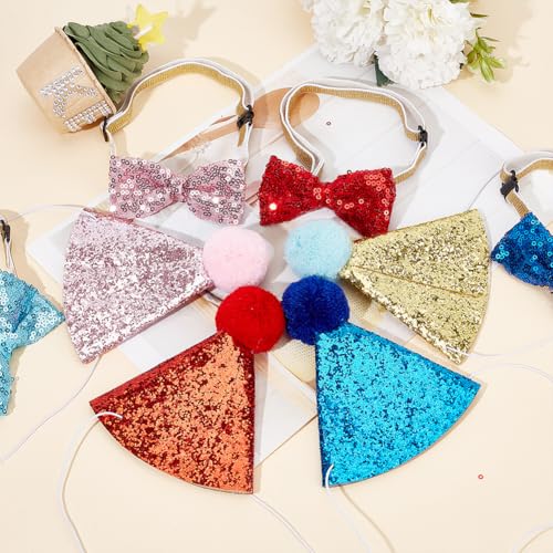 8 estilos sombreros y pajaritas para mascotas miniatura 4