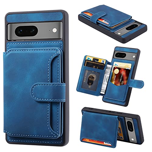 Coque Pixel 7 Pro clapet magnétique aspect cuir rétro avec protection intégrale élégante