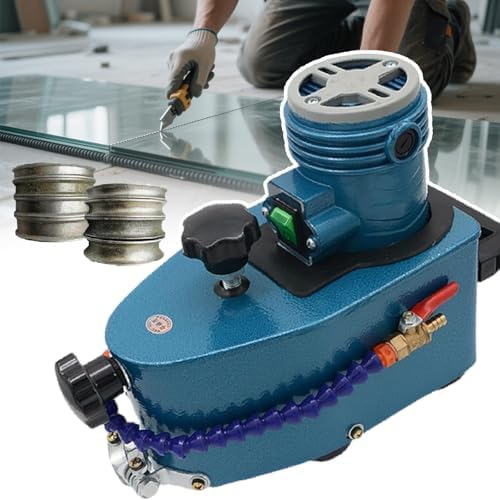 Portable Glass Edge Polishing Machine - 800W Electric Grinder with 8000 RPM for Straight & Round Beveling - Ideal for Glass, Stone, and Ceramics