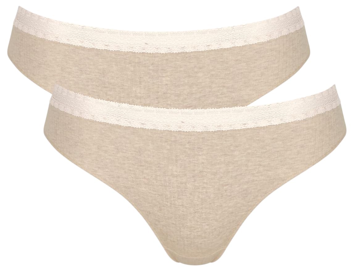 Sloggi Damen Sloggi GO Ribbed R Tai C2P, Grey Combination, L