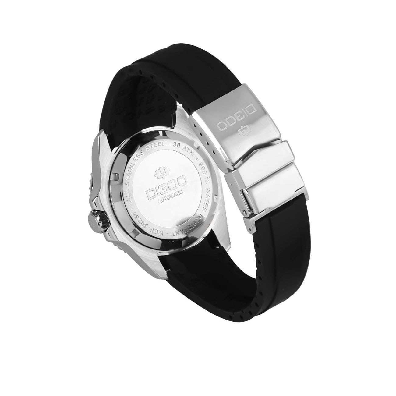 Lorenz - Orologio Uomo Sportivo - Doppia Iniezione 300 - Orologio Automatico Subaqueo Professionale 030258AA con Cinturino in Resina