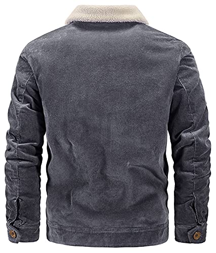 Men's Casual Sherpa Lined Corduroy Jacket Winter Coat3