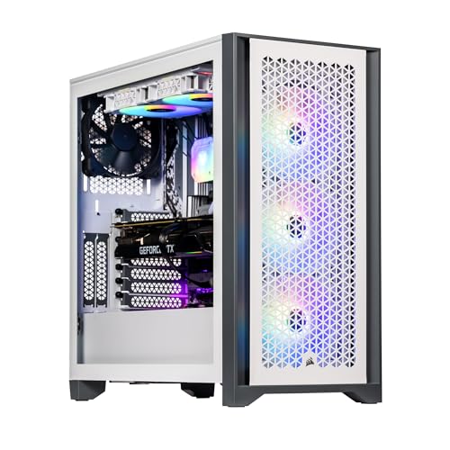 Image of Velztorm White Armix Custom Built Gaming Desktop PC (AMD Ryzen 9 7900X, GeForce RTX 5080, 32GB DDR5, 2TB PCIe SSD, RGB Fans, 240mm AIO, 1000W PSU, WiFi 6E, Bluetooth 5.2, 2 RJ-45, Win 11 Home)