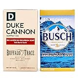 Duke Cannon Supply Co. Big Brick of Soap for Men, 10oz, 2 Bar Set - Busch Beer and Big American Bourbon Soap, Oak Barrel Scent, Made With Buffalo Trace