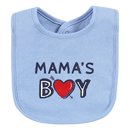 Image of Hudson Baby Unisex Baby Cotton Bibs, Boy Bold Family, One Size