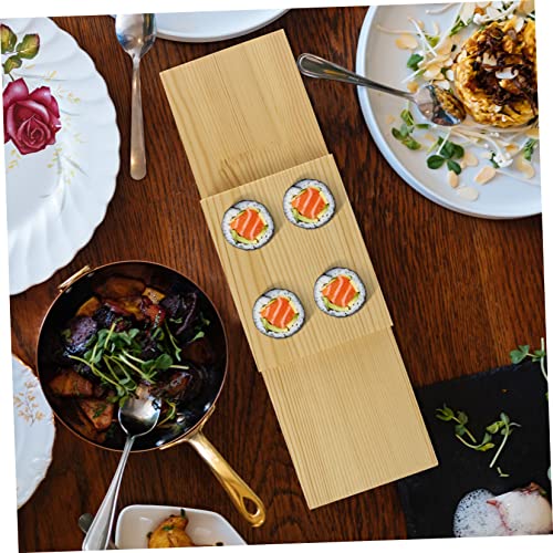 Tabla rectangular para servir sushi de madera sintética miniatura 2