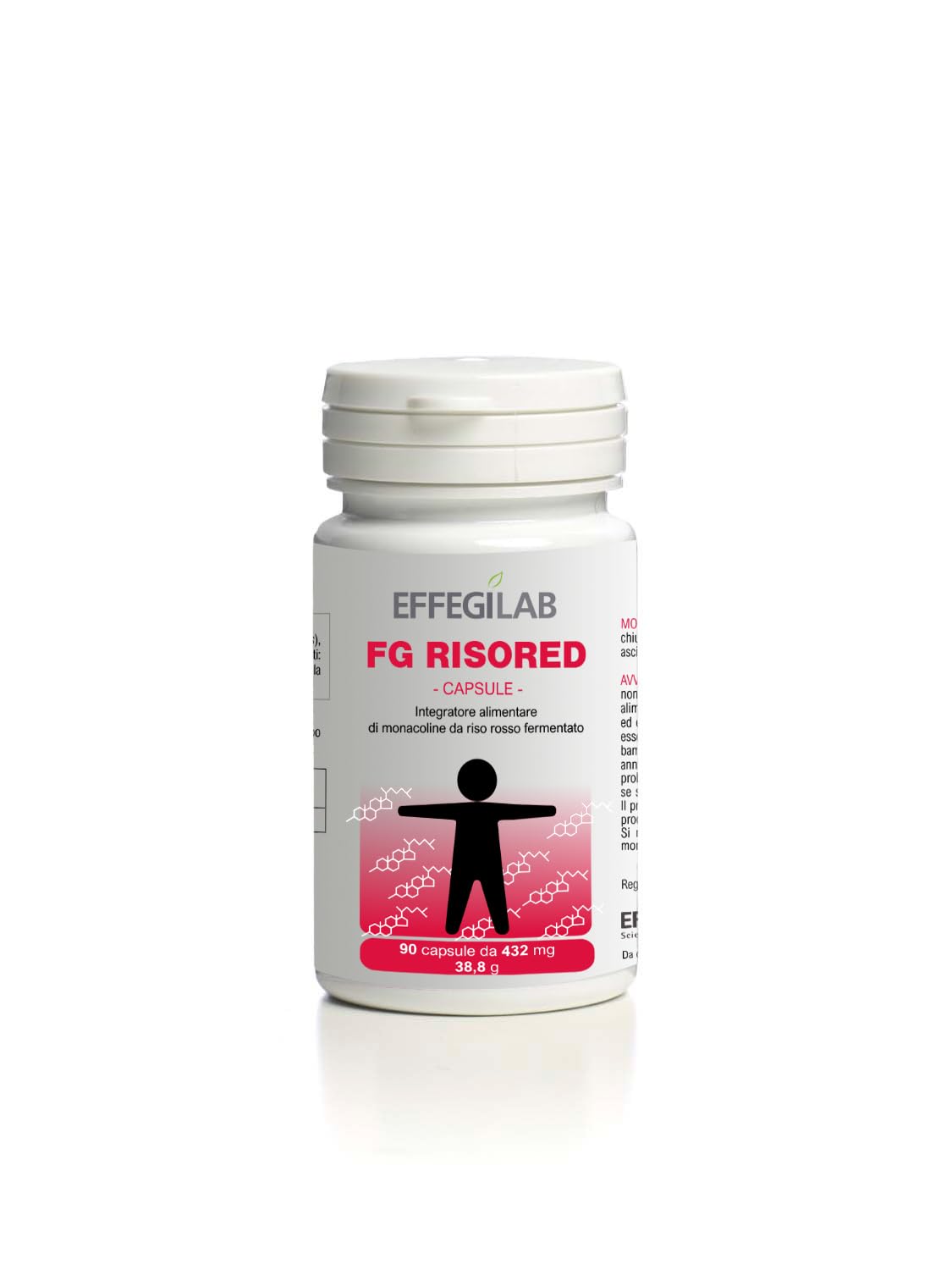 FG RISORED 2,5mg 90 capsule | Integratore di Monacolina K Riso Rosso Fermentato - di Effegilab