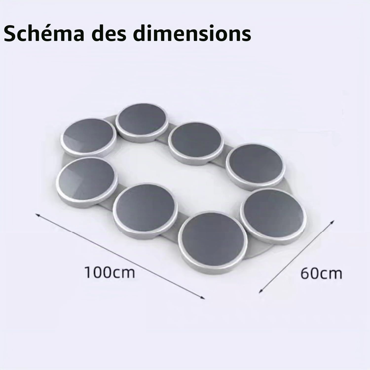 Plateau Tournant pour Table De Salle à Manger,Plateau De Service Rotatif à 360 ° pour 8 Plateaux,Service Rotatif pour Table à Manger Rectangulaire,pour Repas Familiaux Et Les Fêtes
