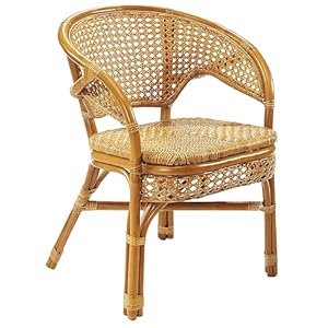 Kobolo Stuhl Rattanstuhl Sessel Rattansessel -Nimes- mit Wiener Geflecht – Natur