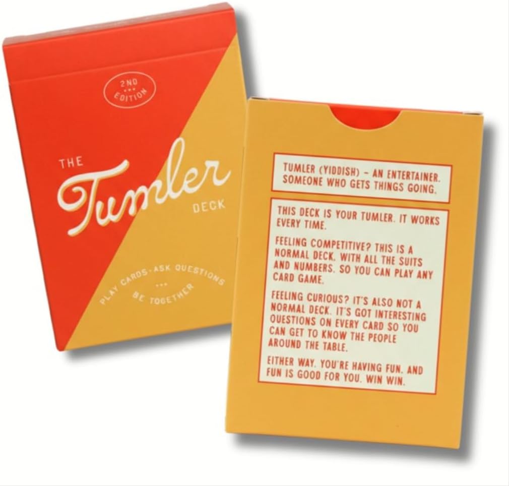 The Tumler Deck - Conversation Cards & Playing Cards in One | Ice Breaker Card Game for Adults, Couples & Game Night | Travel-Friendly 2nd Edition