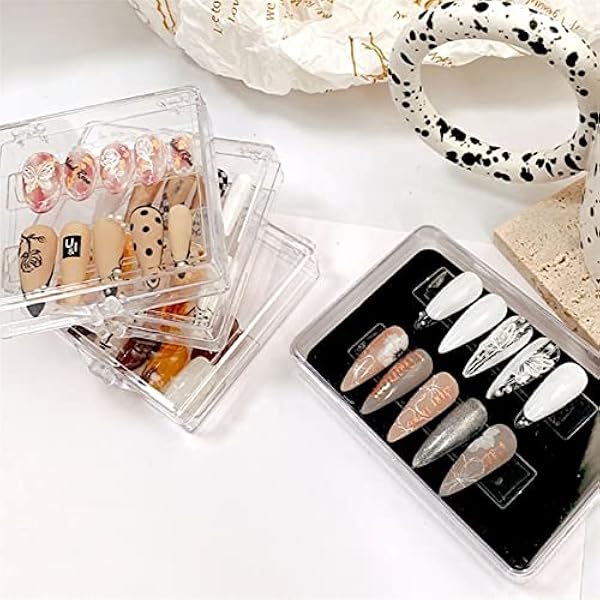 INGVY Litet smyckeskrin nagelförbättring förpackningslåda smycken arrangemang nagelbit display