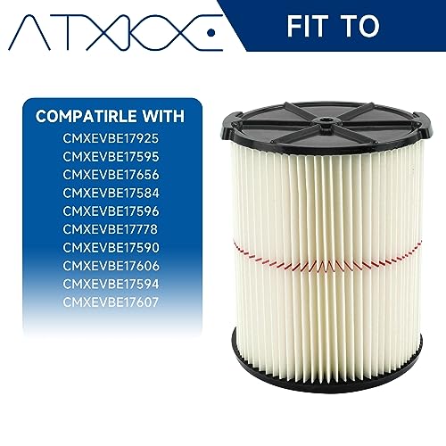 ATXKXE Replacement Filter Fit for Craftsman CMXZVBE38754 fit 5-20 Gallon shop vacuum (2 Pack)