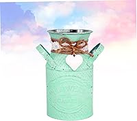 Vista 8 de GANAZONO Maceta de hierro hecha a mano fina, decoración rústica, macetas decorativas