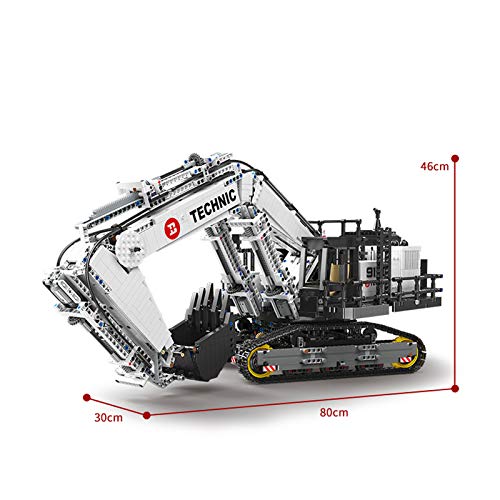 Ditzz Technic Excavatrice Jeu de Construction - 2.4Ghz/APP Télécommande Pelleteuse avec Moteur - 4342 Pièces Blocs de Construction Compatible avec Lego Technic