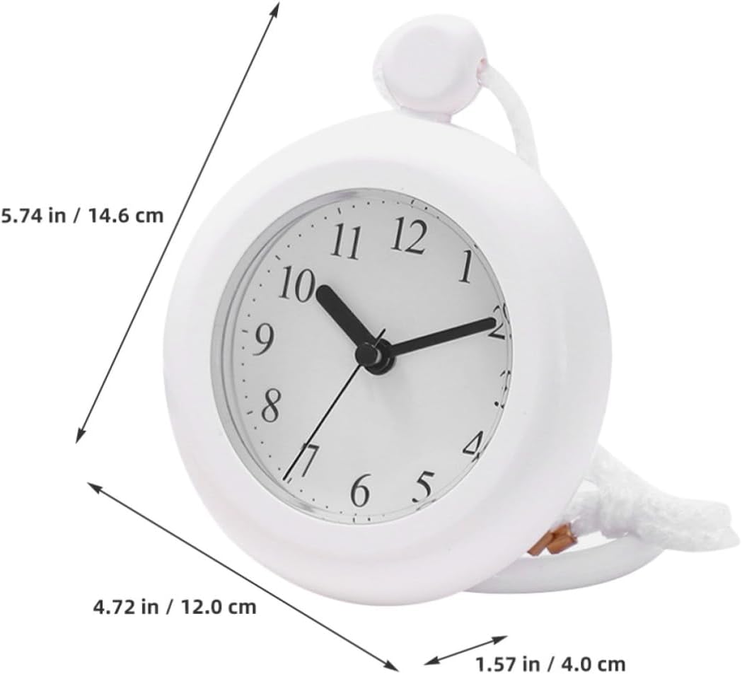 Hemobllo Waterproof Bathroom Clock Hanging Wall Clock Silent Non-Ticking Plastic Time Display for High Humidity Environments Suitable for Shower and Bedroom Decoration