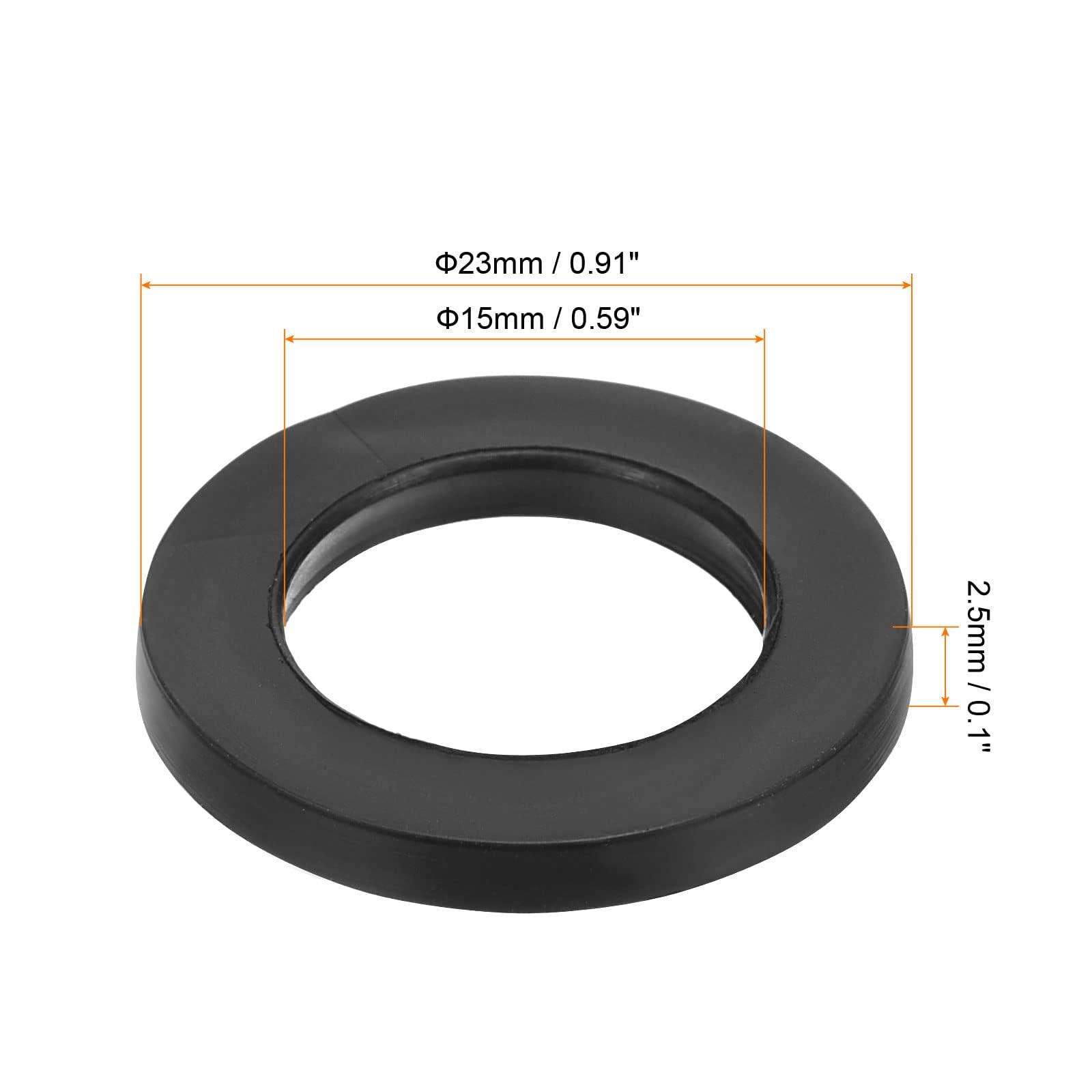TOP-VIGOR 8Pcs Rubber Flat Washers - Image 2