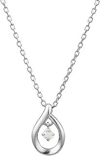 4℃[ヨンドシー] 公式 6月誕生石 シルバー ネックレス ジュエリーケース付き しずく ムーンストーン 華やか 記念日 プレゼント レディース 11182-412-1817-00-00