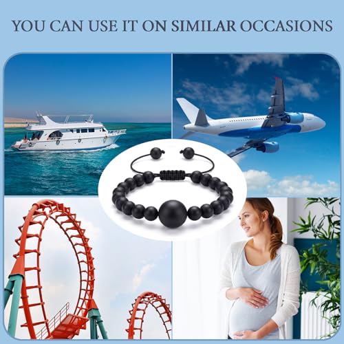 Image of Sureio 6 Pcs Motion Sickness Bracelets Cruise Essentials Adjustable Anti Nausea Wristband for Adults Car Sea Air Sickness Relief