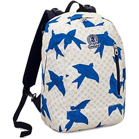 Invicta Mochila Reversible 2 En 1 Twist, Geométrica, Azul Origami, 26 L Cover