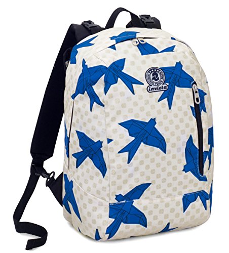 Mochila 2in1 Reversibile Invicta Twist   Geometric   Azul Origami   26 Lt   Patrón