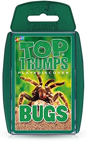 Top Trumps Bugs Classic Card Game, Learn Facts About The Black Widow, Furry Tarantula, Praying Mantis and The Ladybird in This Educational Packed Game, Gift and Toy for Boys and Girls Aged 6 Plus