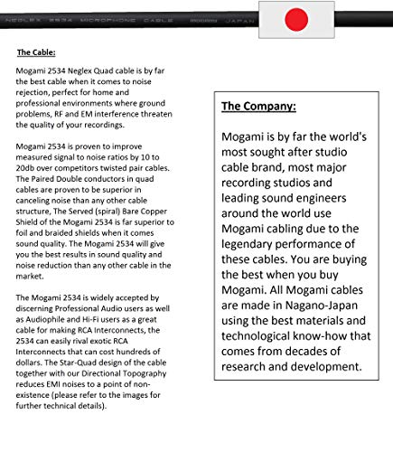 Worlds Best Cables 6 Inch –Quad Balanced Patch Cable Custom Made Using Mogami 2534 Wire And Neutrik Np3X-B ¼ Inch (6.35Mm) Trs Stereo Phone Plugs #TOP1