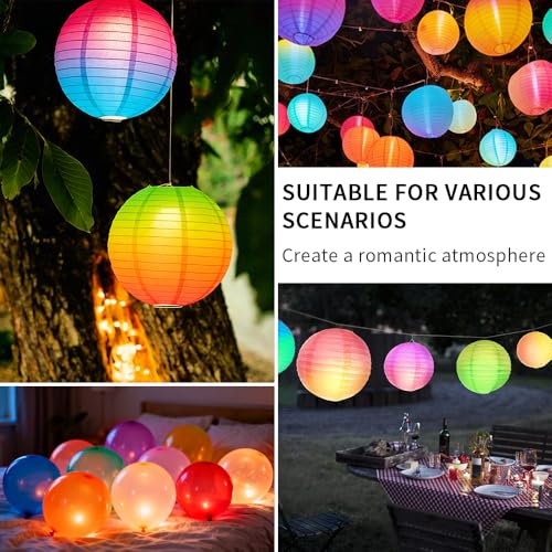 Image of 24 Pack Mini LED Lights for Paper Lanterns, Multicolor Hanging Lights | Waterproof, 36-Hour Battery Life, Battery Operated for Weddings, Camping, Christmas, Parties, Balloons & Lanterns