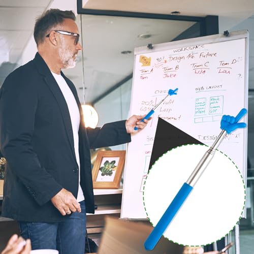 PAGOW 2 Bastões retráteis de ponteiro de professor, bastão de ponteiro de mão, bastões apontadores d