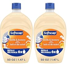 Softsoap Milk & Honey Scented, Liquid Hand Soap Refill, 50 Ounce Pack of 2