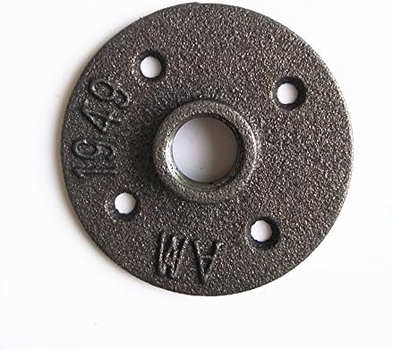 JAYYANG Floor Flange, Black, 1/2-Inch,3/4 Inch,1 Inch (1/2 Inch 4 hole)