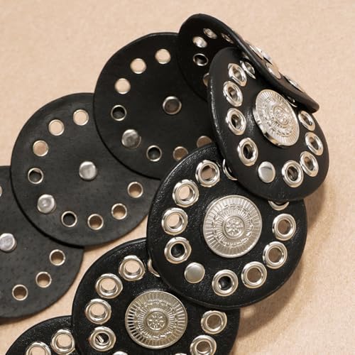 Women’s Western Disc Belt Hollow Boho Concho Leather Belt for Dresses Jeans Festival Outfits4