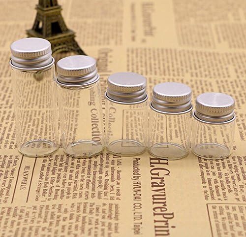 Miniatura 4 de 12 botellas vacías de vidrio portátil de viaje transparente con tapa de aluminio plateado, polvos de aceite esencial, pomadas de crema, recipientes