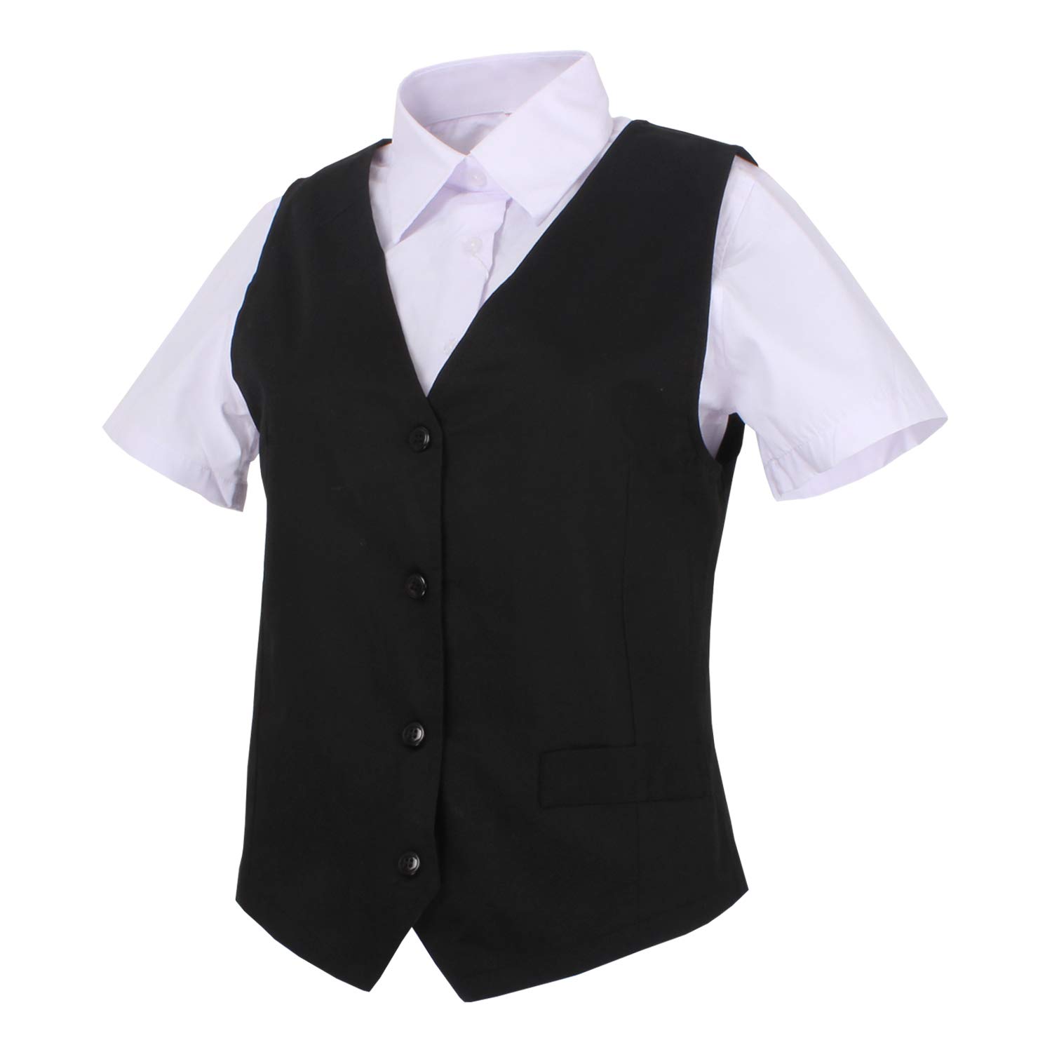 MISEMIYA - UNIFORME CAMARERA BAR RESTAURANTE CHALECO MUJER CON FORRO COCTELERA BARISTA - BZ-806