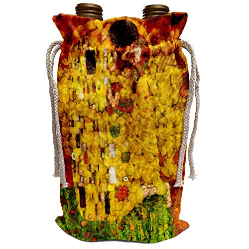 3dRose Taiche - Digital Art - Vegetable Decoupage - The Lemon Kiss Vegetable Decoupage Vegan Art - Wine Bag (wbg_305952_1)