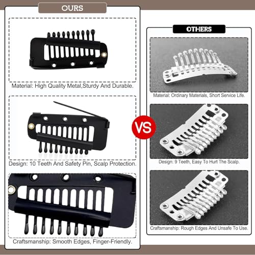 Eowppue Versatile Chunni Clip - 12-Pack Hair Grips with Attached Pins: Perfect for Wig Stability, Anchoring Headscarves, Hats, Bands, and Veils Eowppue Versatile Chunni Clip - 12-Pack Hair Grips with Attached Pins: Perfect for Wig Stability, Anchoring Headscarves, Hats, Bands, and Veils